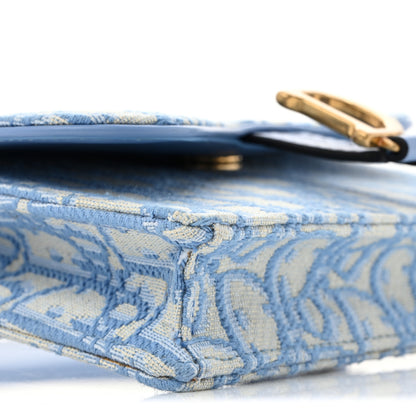 Christian Dior Oblique Saddle Belt Bag Cornflower Blue 10 of 15