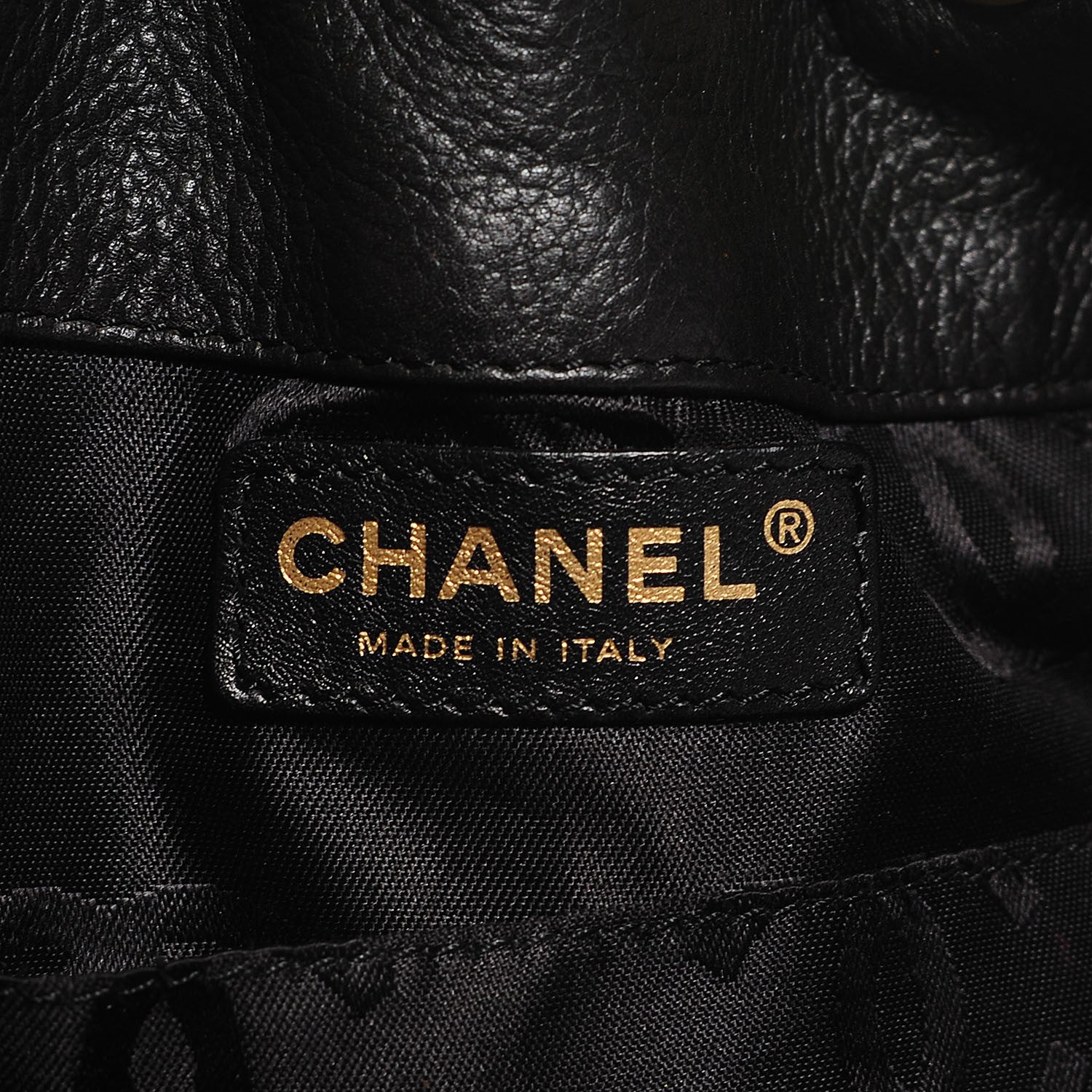 Chanel Calfskin CC Drawstring Bucket Bag Black 6 of 7
