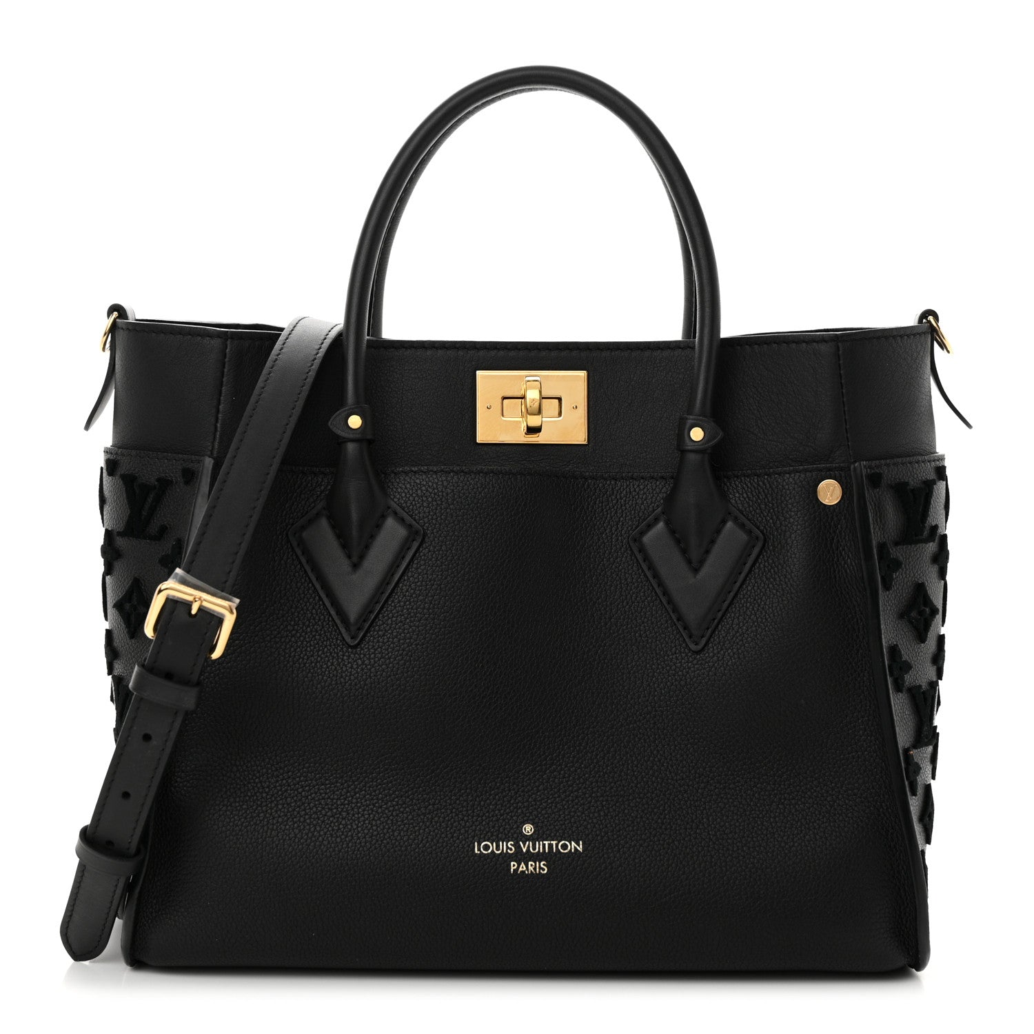 Louis Vuitton Calfskin Monogram Tufting On My Side Black 1 of 11