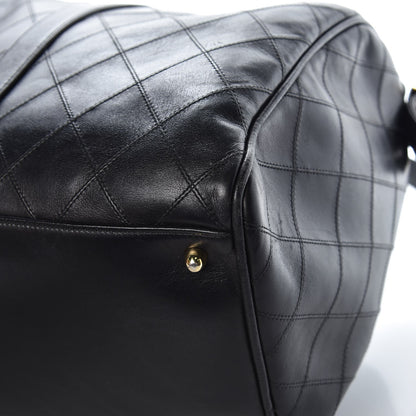 Chanel Calfskin Stitched Duffel Bag Black 9 of 14