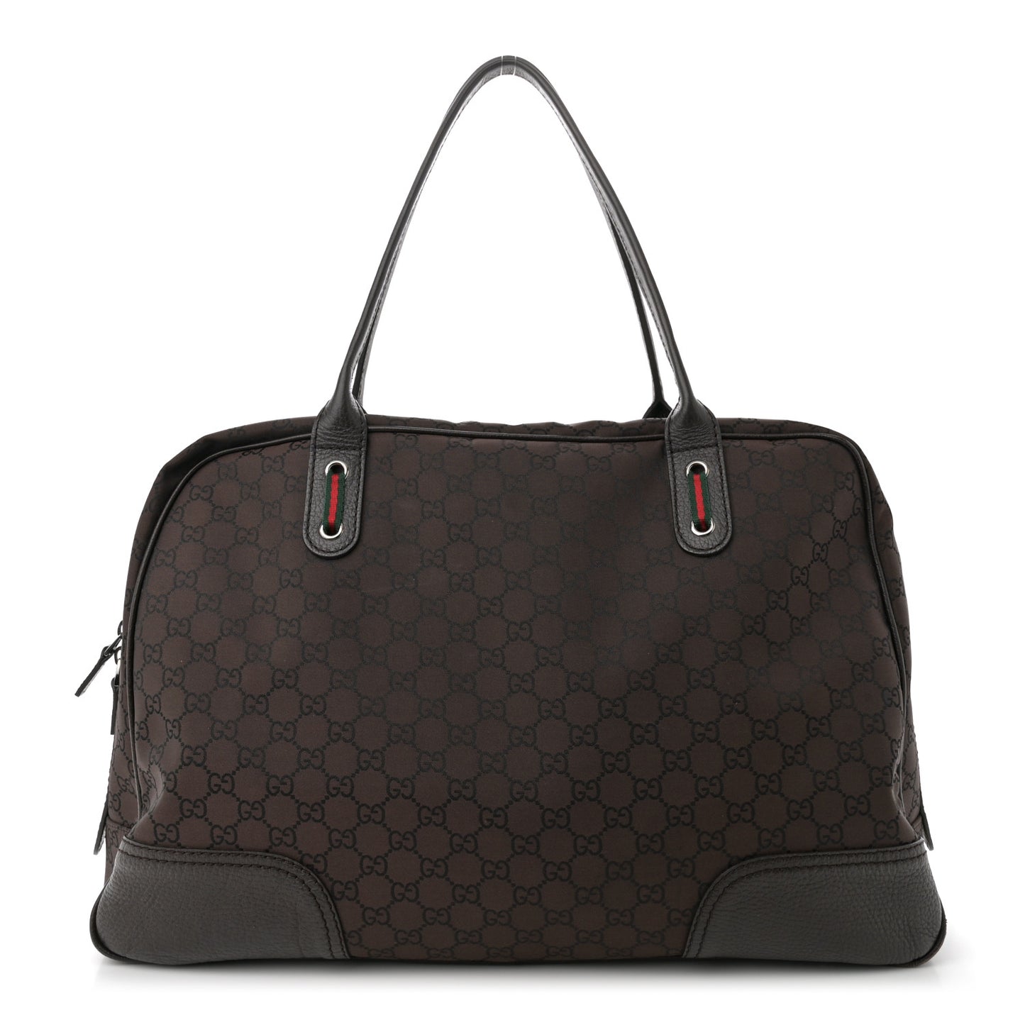 Nylon Monogram Large Princy Duffle Bag Dark Brown