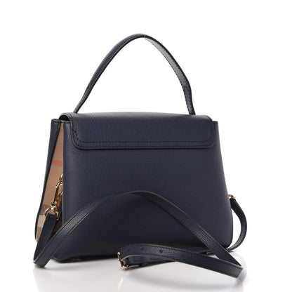 Burberry Derby Calfskin House Check Small Camberley Ink Blue 3 of 10