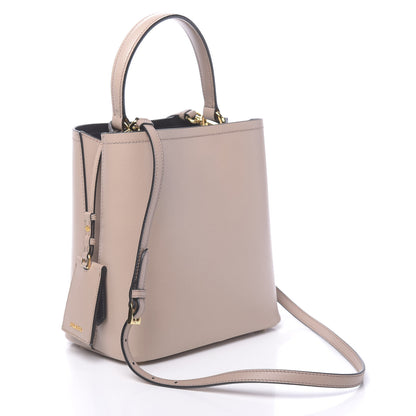 Prada Saffiano Cuir Medium Panier Bucket Bag Cipria Black 3 of 9