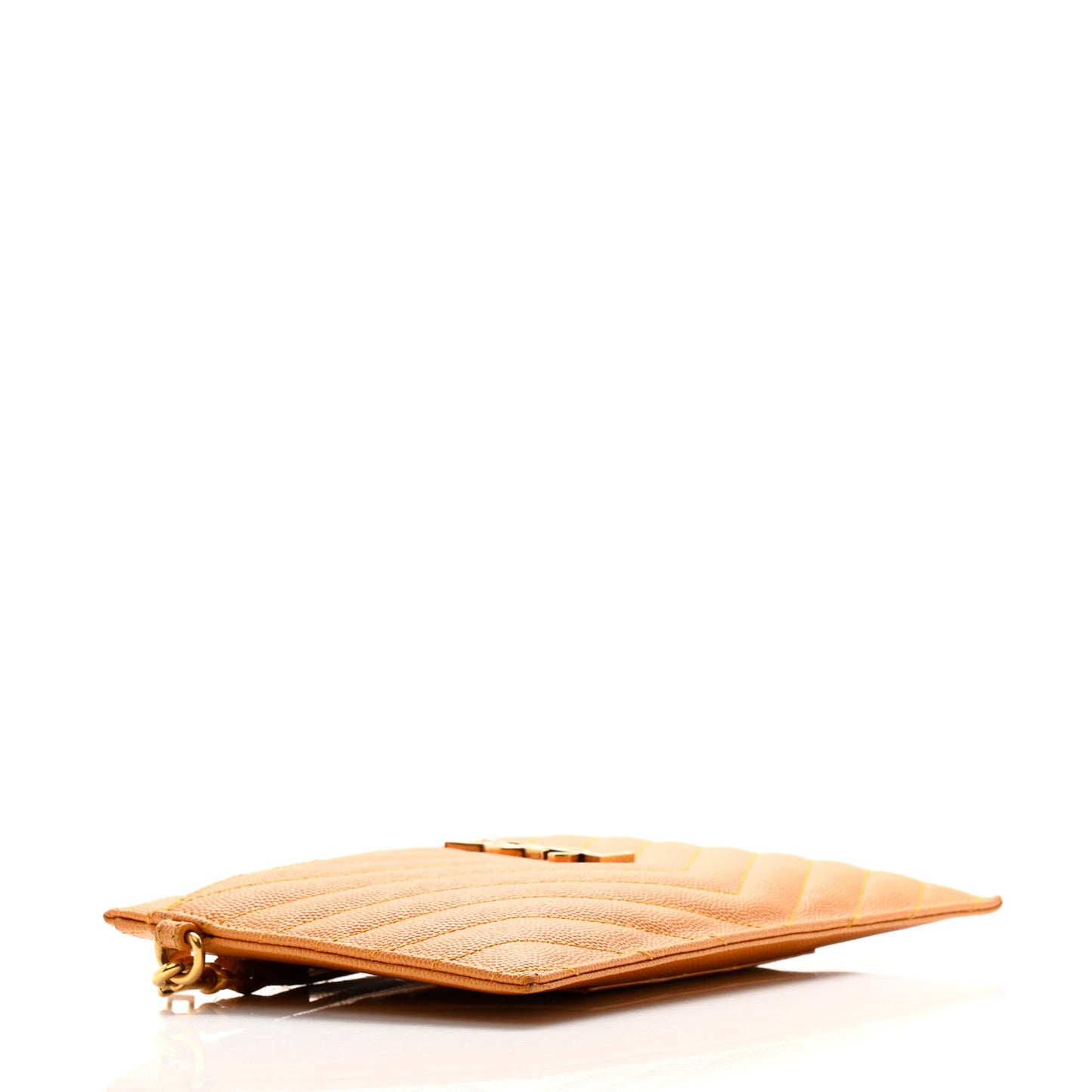 Grain De Poudre Chevron Monogram Large Bill Pouch Senape Yellow