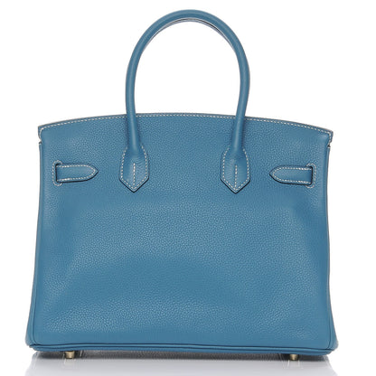 Hermes Togo Birkin 30 Blue Jean 6 of 23