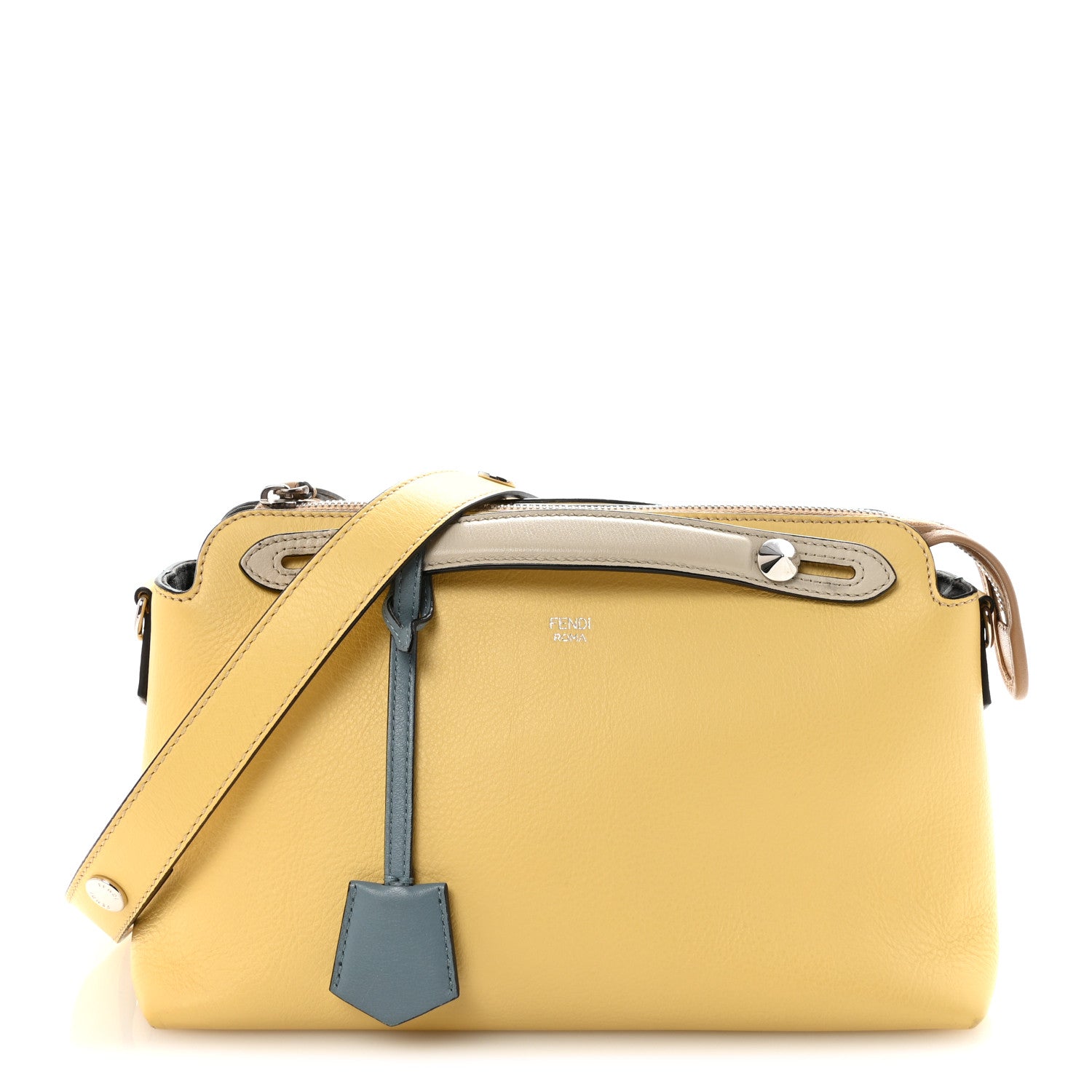 Fendi Vitello Dolce 4 Color Medium By The Way Boston Bag Grano Riviera Multicolor 1 of 9