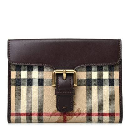 Burberry Haymarket Wallet Chocolate 1 of 6
