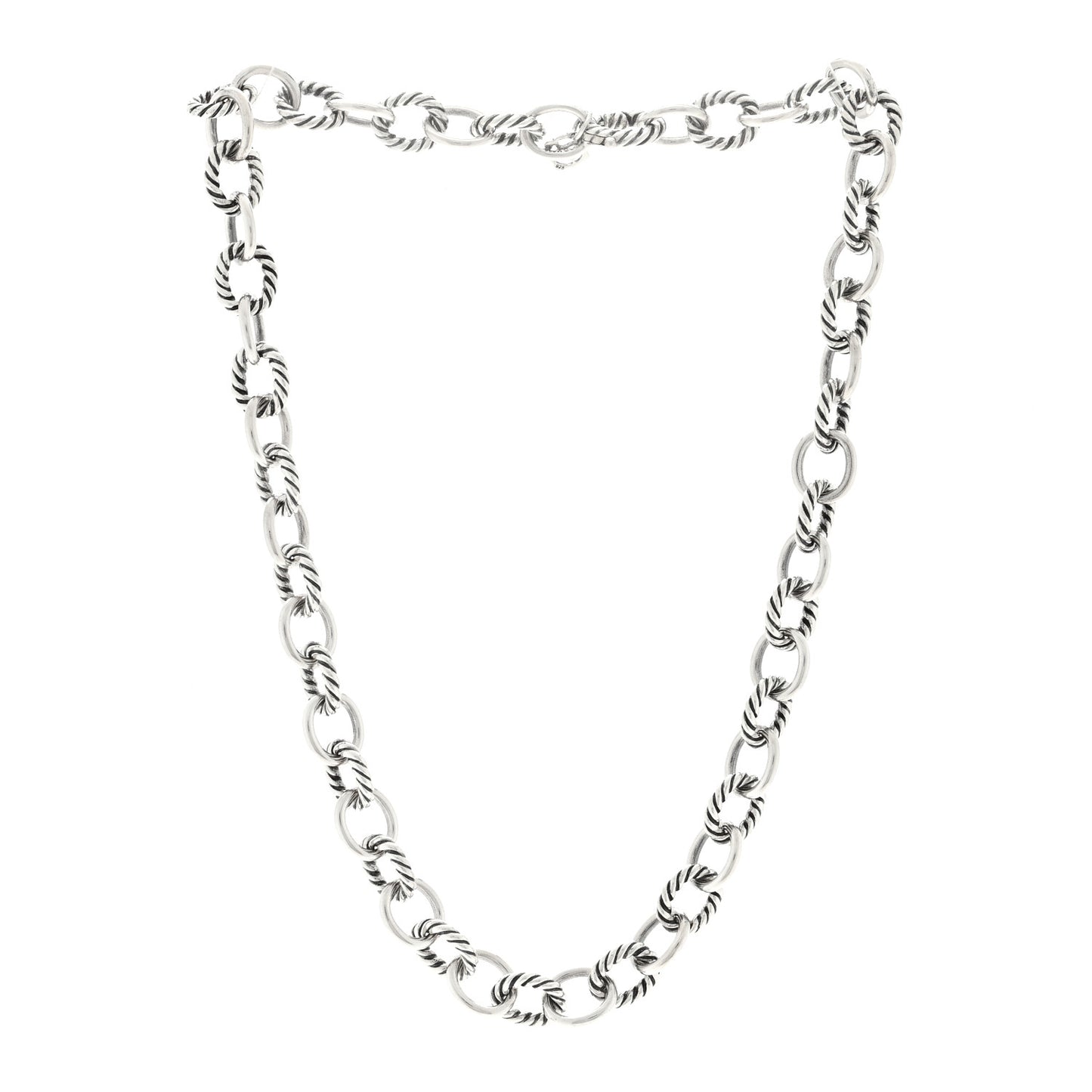 Sterling Silver 10mm Medium Oval Link Necklace