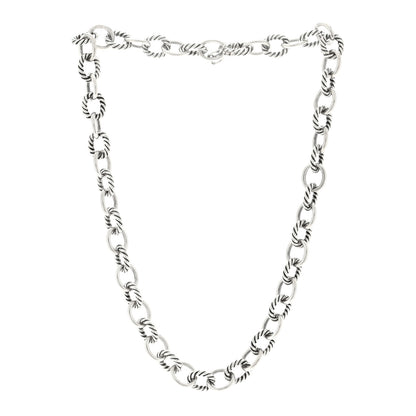 David Yurman Sterling Silver 10mm Medium Oval Link Necklace 3 of 4