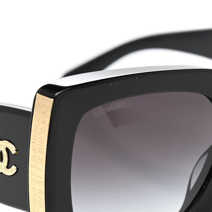 Chanel Acetate Rectangle Sunglasses 5435 Black 5 of 8