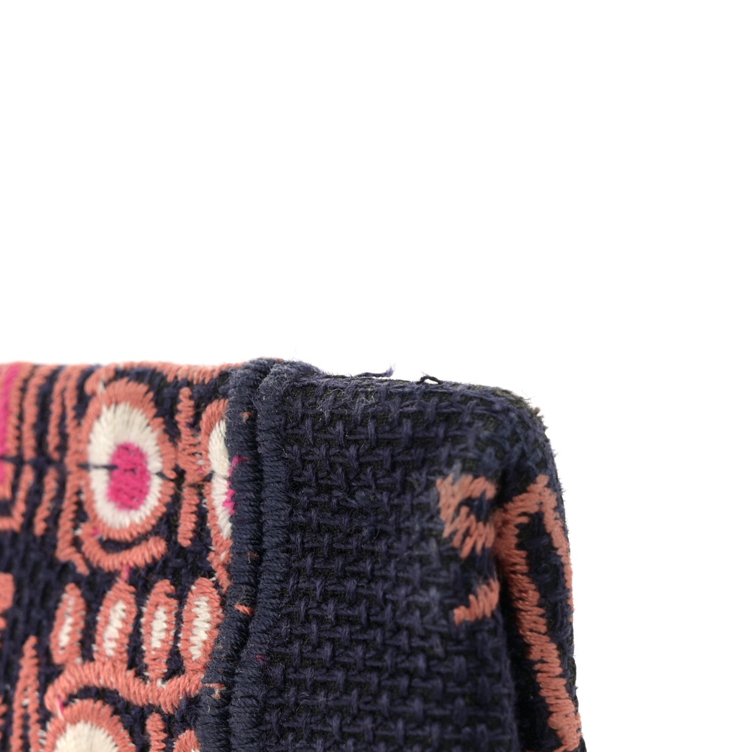 Christian Dior Canvas Embroidered Dior Animals Tiger Book Tote Deep Blue Fuchsia 13 of 13