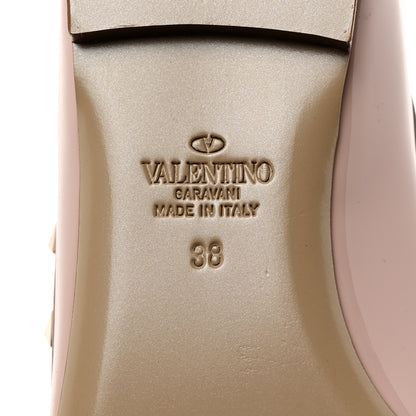 Valentino Garavani Patent Rockstud Ballerina Flats 38 Poudre 8 of 8
