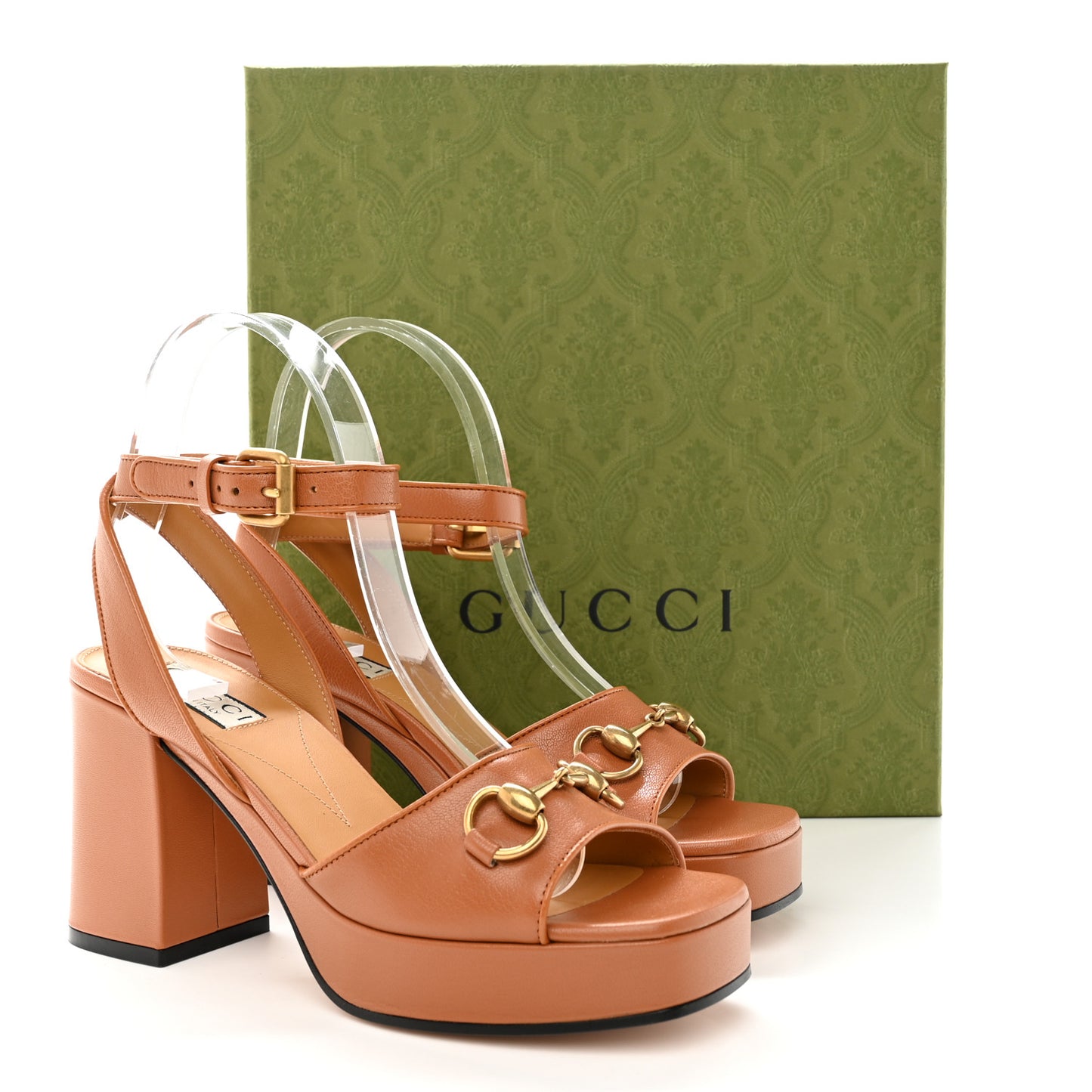 Quentin Granada Kid Horsebit 25/60mm Platform Sandals 37 Harness Brown
