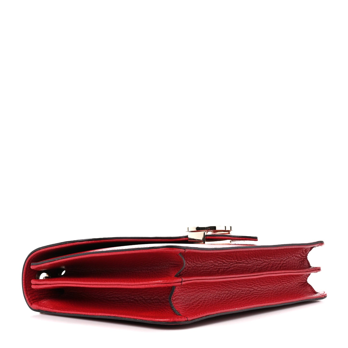 Dollar Calfskin Interlocking G Shoulder Bag Red
