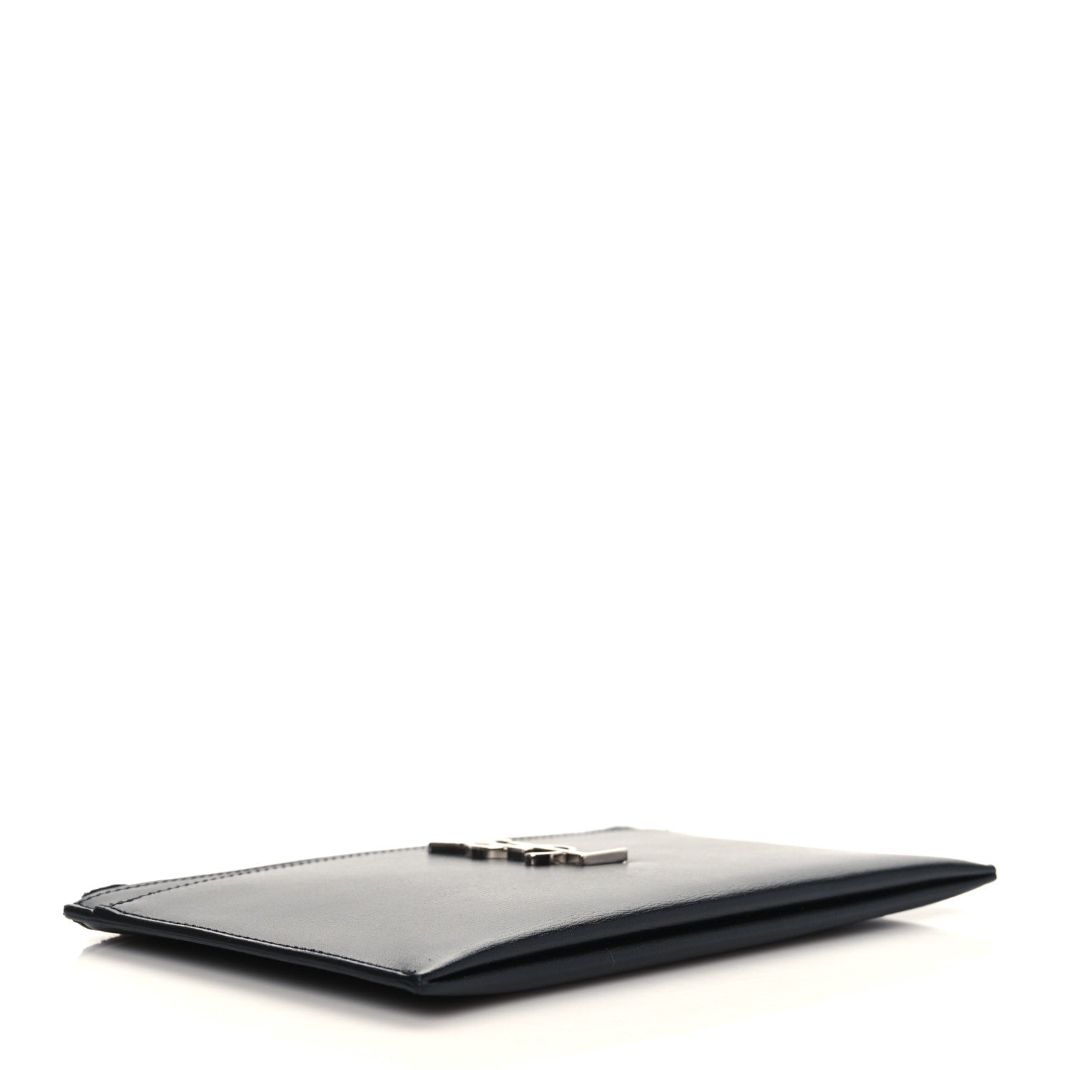 Saint Laurent Smooth Calfskin Monogram Zip Bill Pouch Black 4 of 8