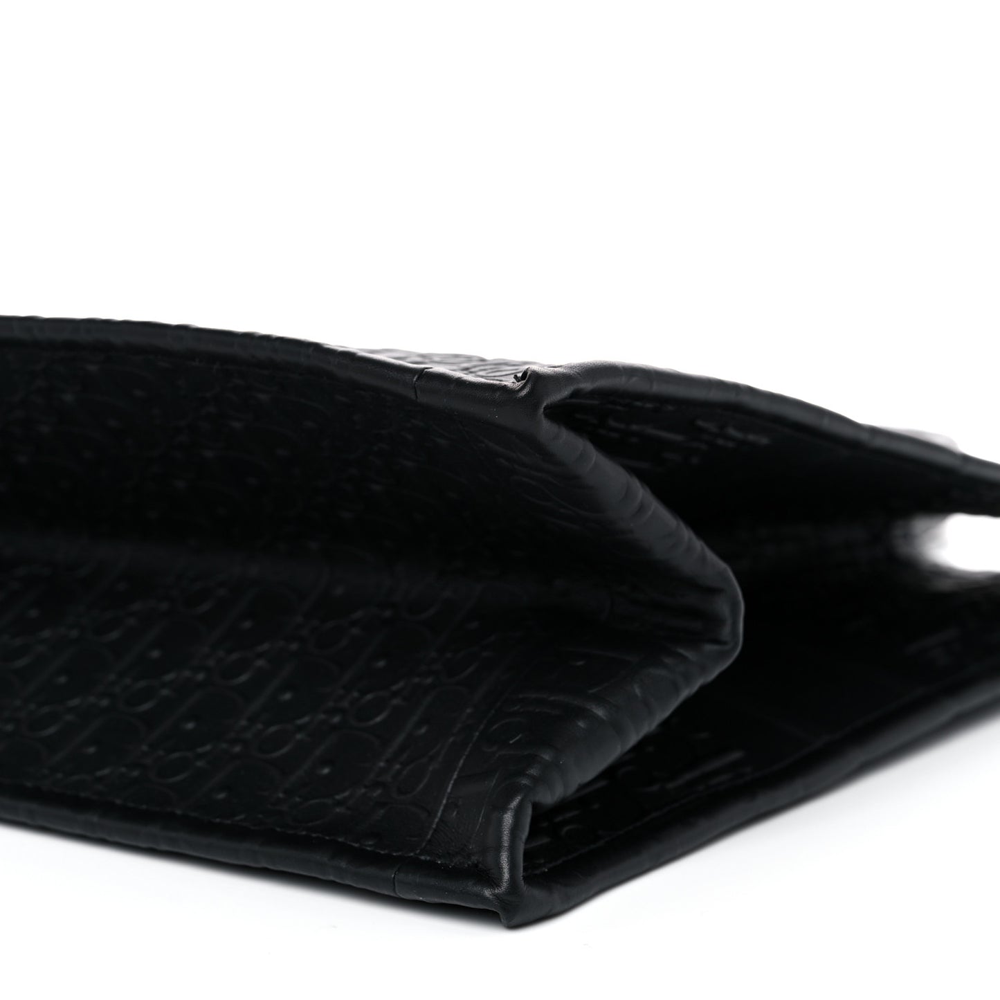 Oblique Calfskin Embossed Large Book Tote Black