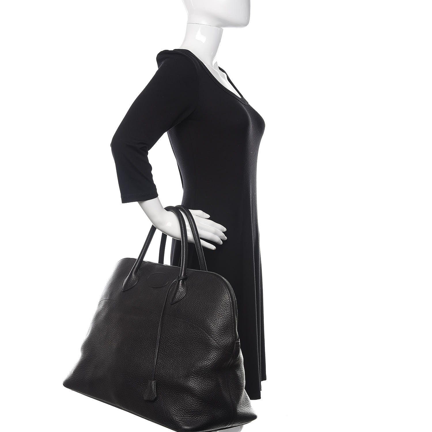 Hermes Taurillon Clemence Bolide 45 Black 2 of 12