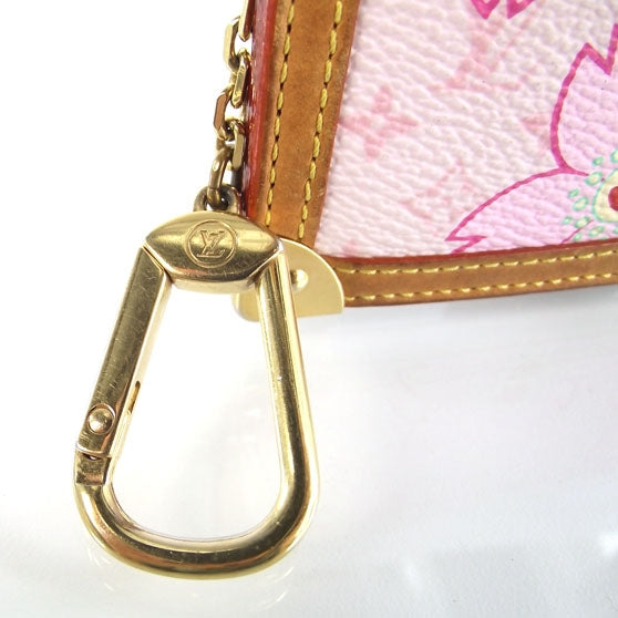 Monogram Cherry Blossom Key Pouch Pink