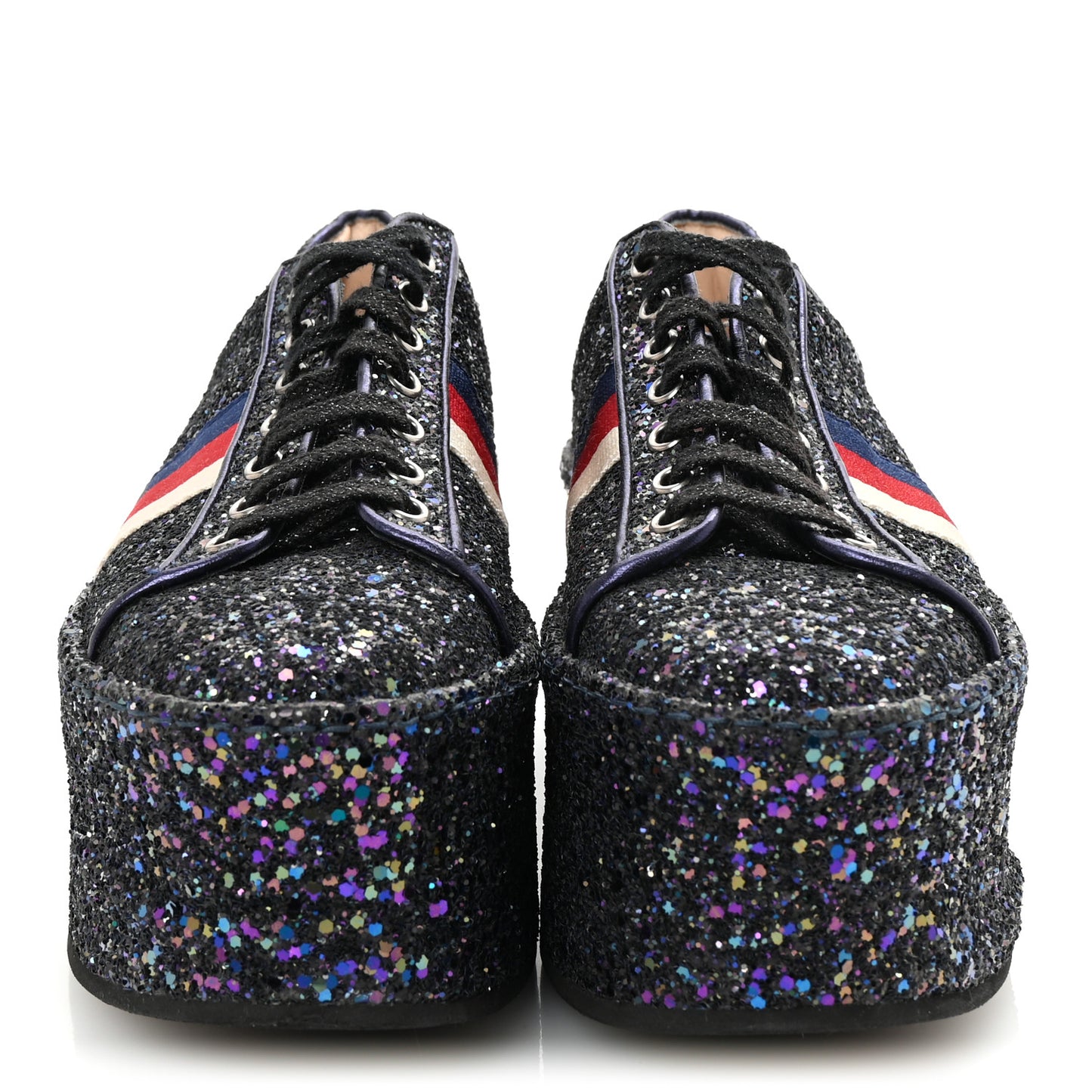 Glitter Womens Peggy Platform Sneakers 39 Purple