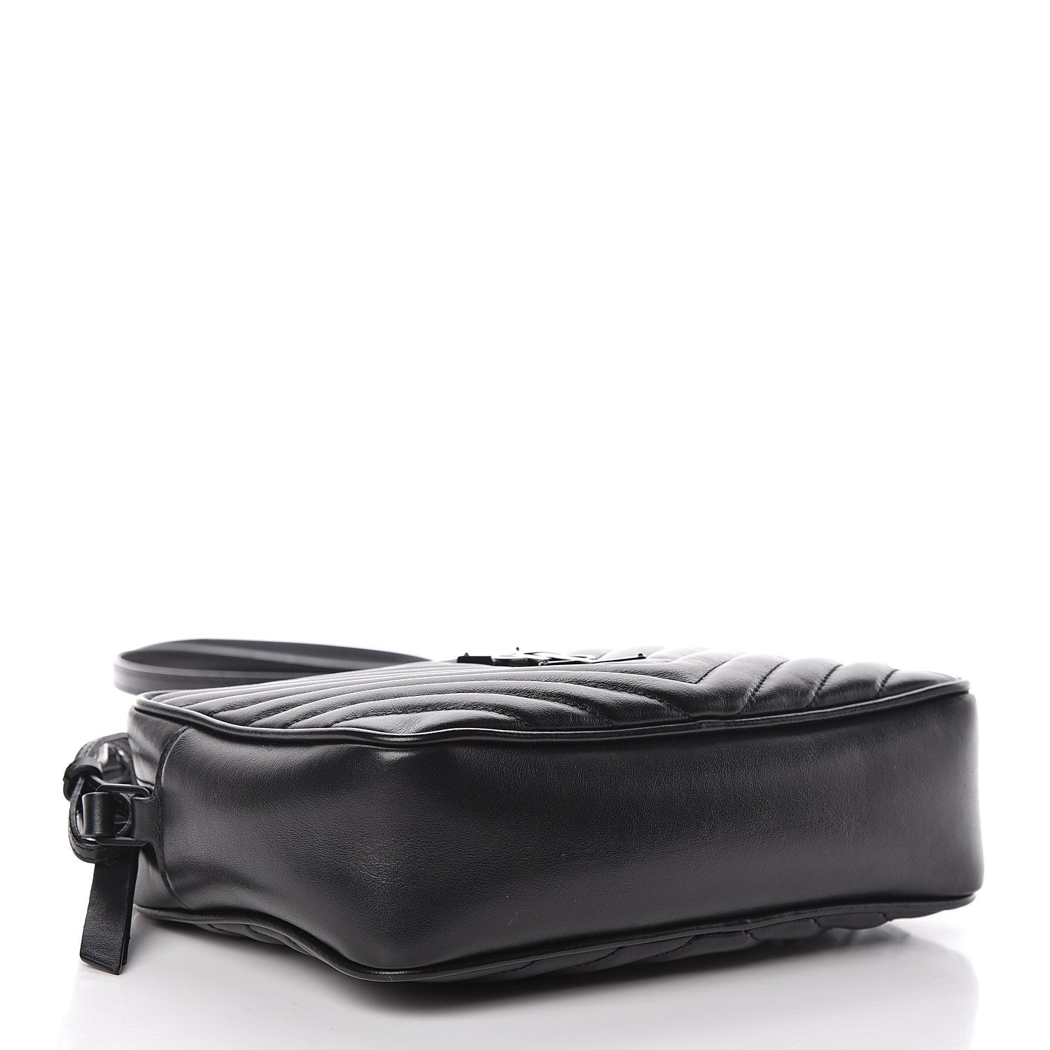Saint Laurent Calfskin Matelasse Monogram Lou Camera Bag Black 4 of 11