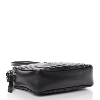 Saint Laurent Calfskin Matelasse Monogram Lou Camera Bag Black 4 of 11