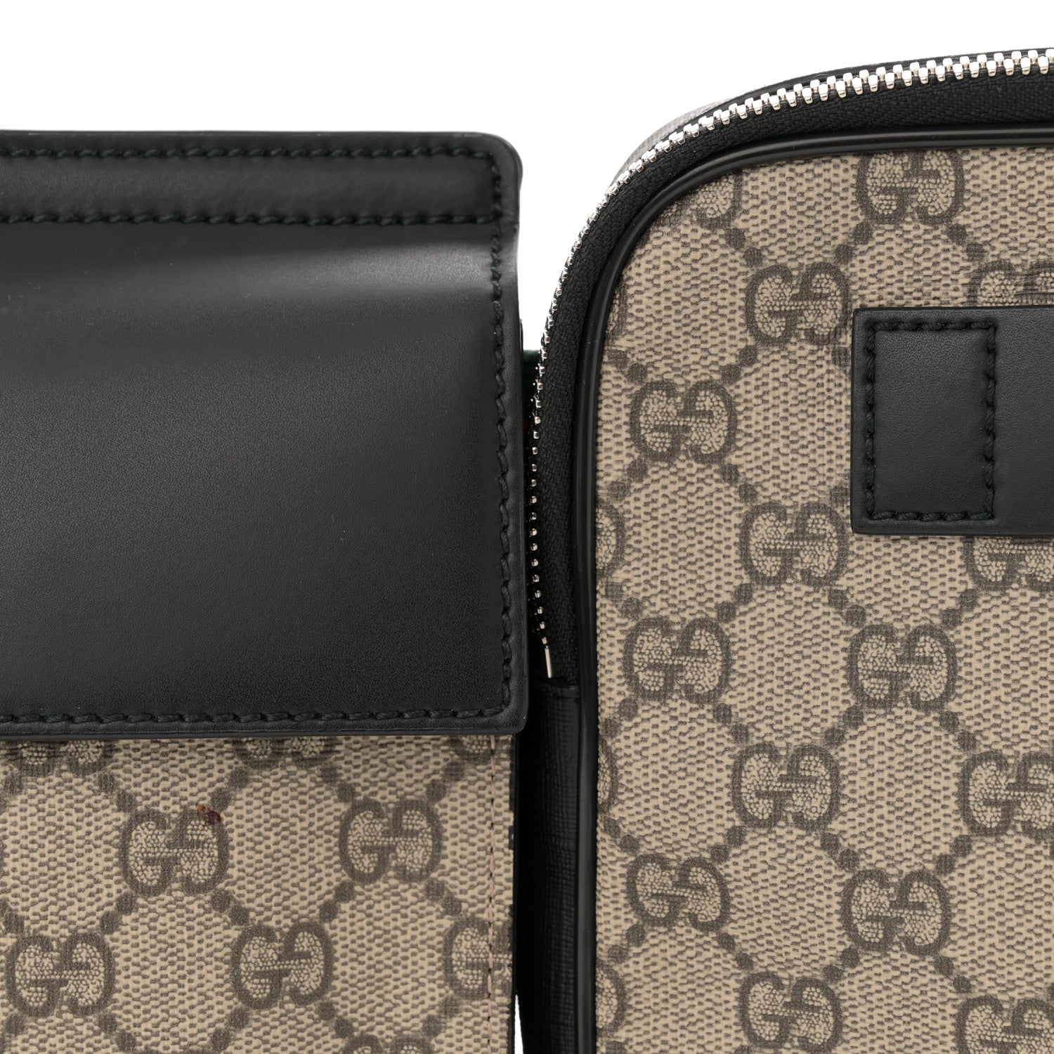 Gucci GG Supreme Monogram Web Belt Bag Black 9 of 13
