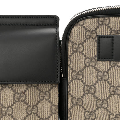 Gucci GG Supreme Monogram Web Belt Bag Black 9 of 13