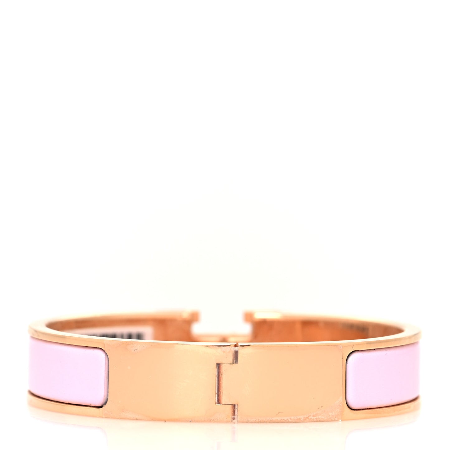 Enamel Narrow Clic Clac H Bracelet PM Rose Candeur