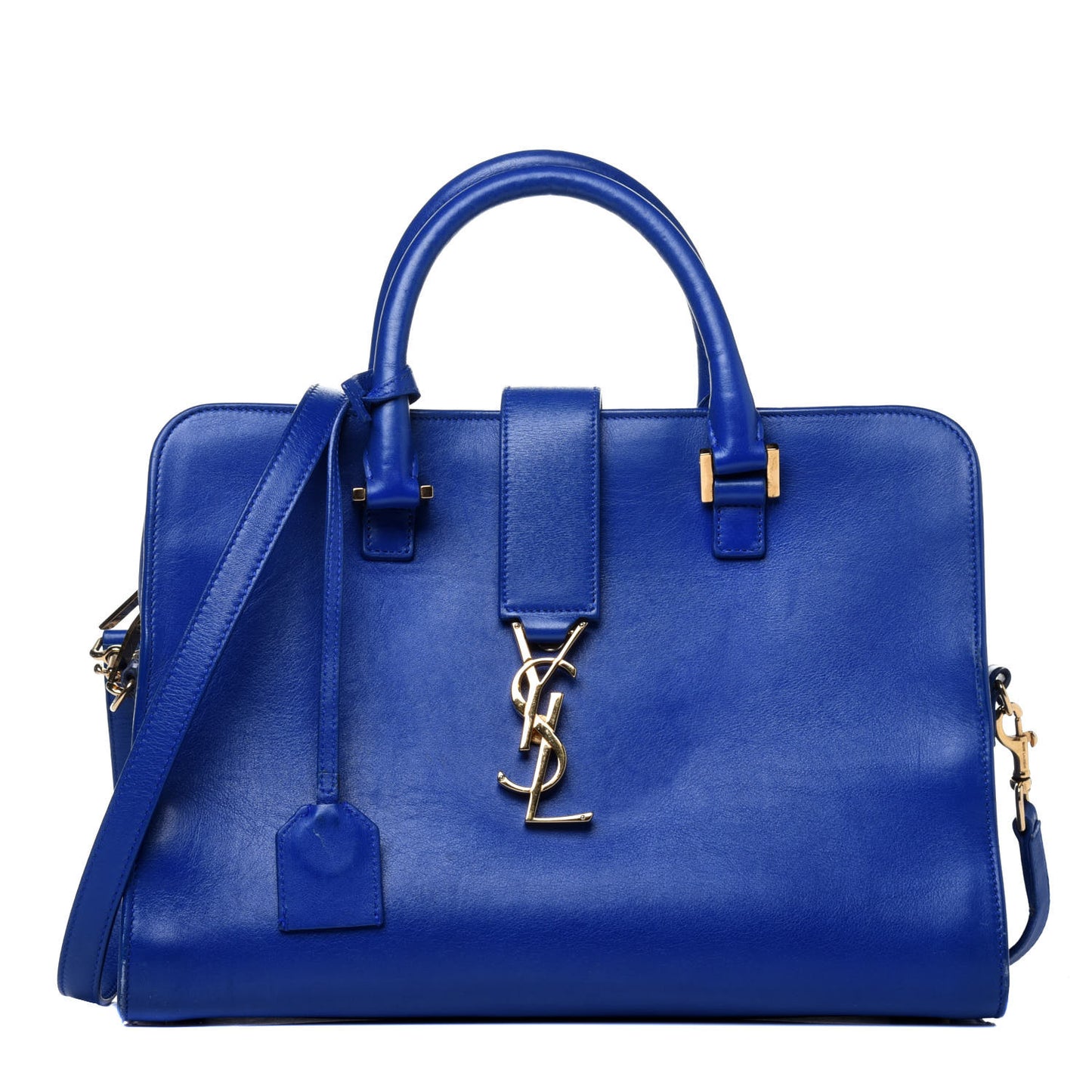 Smooth Calfskin Small Monogram Cabas Blue Majorelle