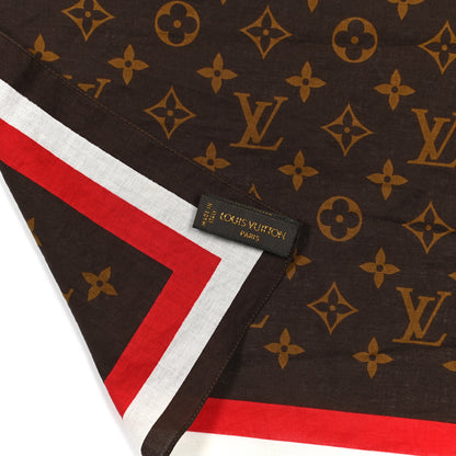 Louis Vuitton Cotton Monogram Groom Bandana Scarf Red 3 of 8