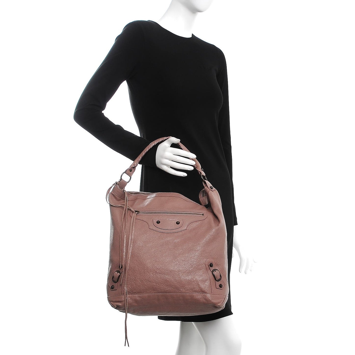 Agneau Classic Hardware Day Hobo Parme