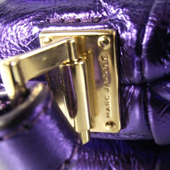 Leather Eve Shopper Tote Metallic Violet