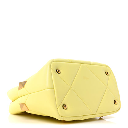 Valentino Garavani Nappa Small Roman Stud The Handle Bag Lime Sorbet 4 of 9