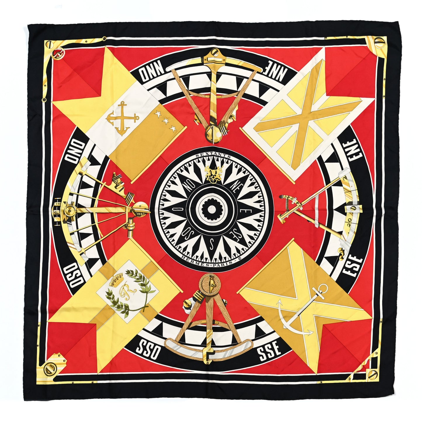 Silk Sextants Scarf 90