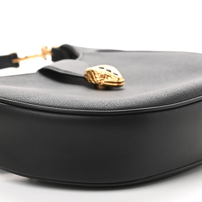 Bulgari Urban Grain Smooth Calfskin Serpenti Ellipse Shoulder Bag Black 8 of 9