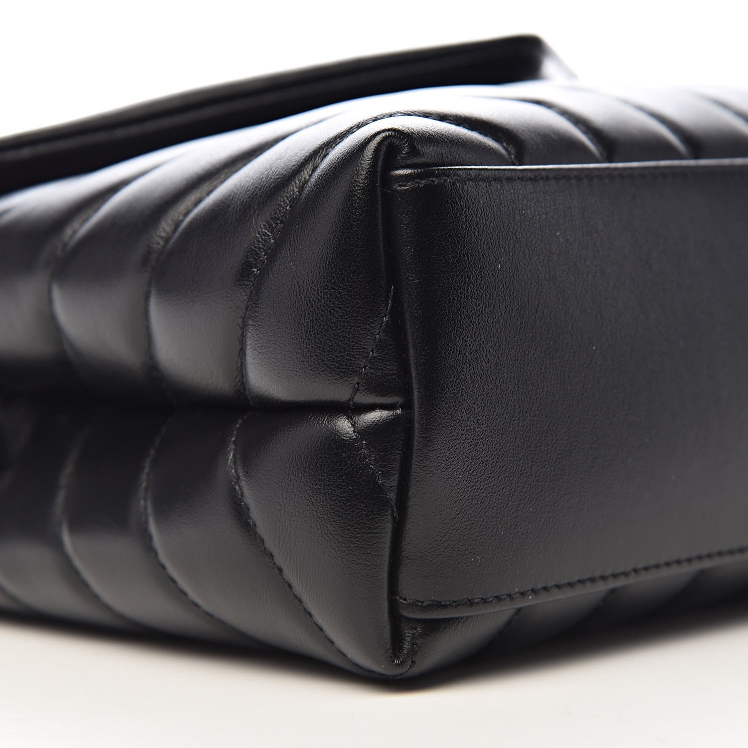 Saint Laurent Calfskin Y Quilted Monogram Small Loulou Chain Satchel Black 8 of 10