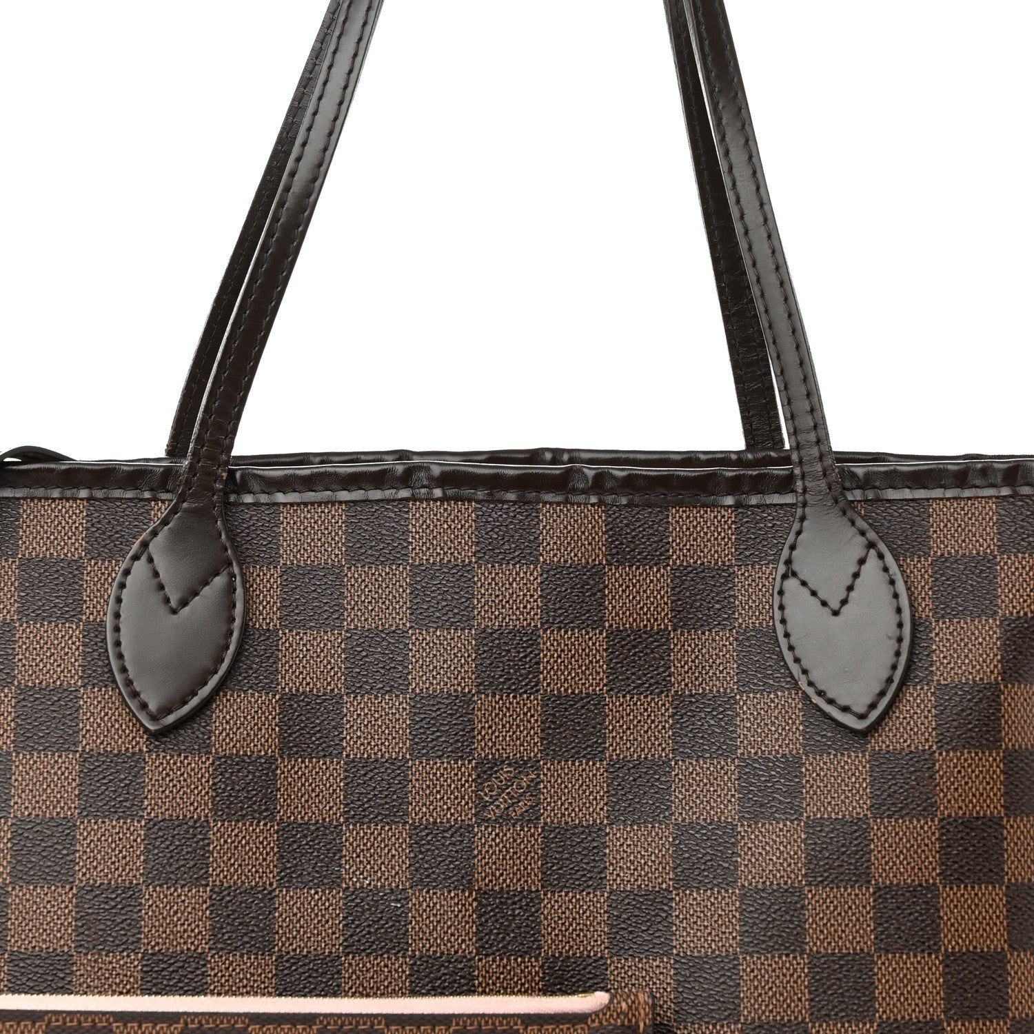 Louis Vuitton Damier Ebene Neo Neverfull MM Rose Ballerine 9 of 14