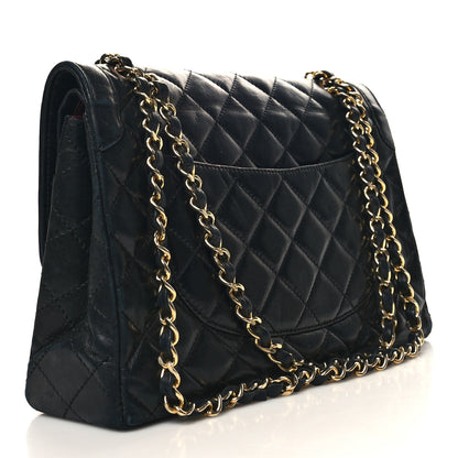 Chanel Lambskin Quilted Medium Double Flap Black 3 of 13