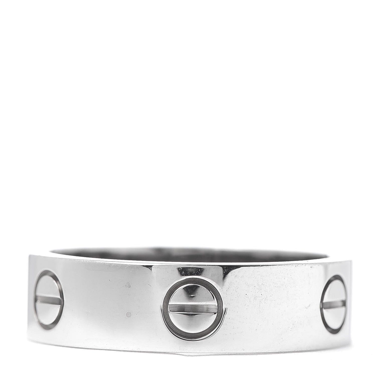 Cartier 18K White Gold 6mm LOVE Ring 62 10 1 of 4