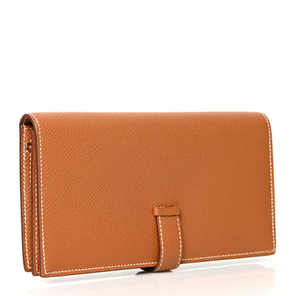 Hermes Epsom Bearn Gusset Wallet Gold 3 of 12