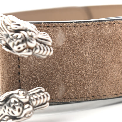 Gucci GG Supreme Monogram Suede Dionysus 40mm Belt 75 30 Beige Taupe 9 of 9