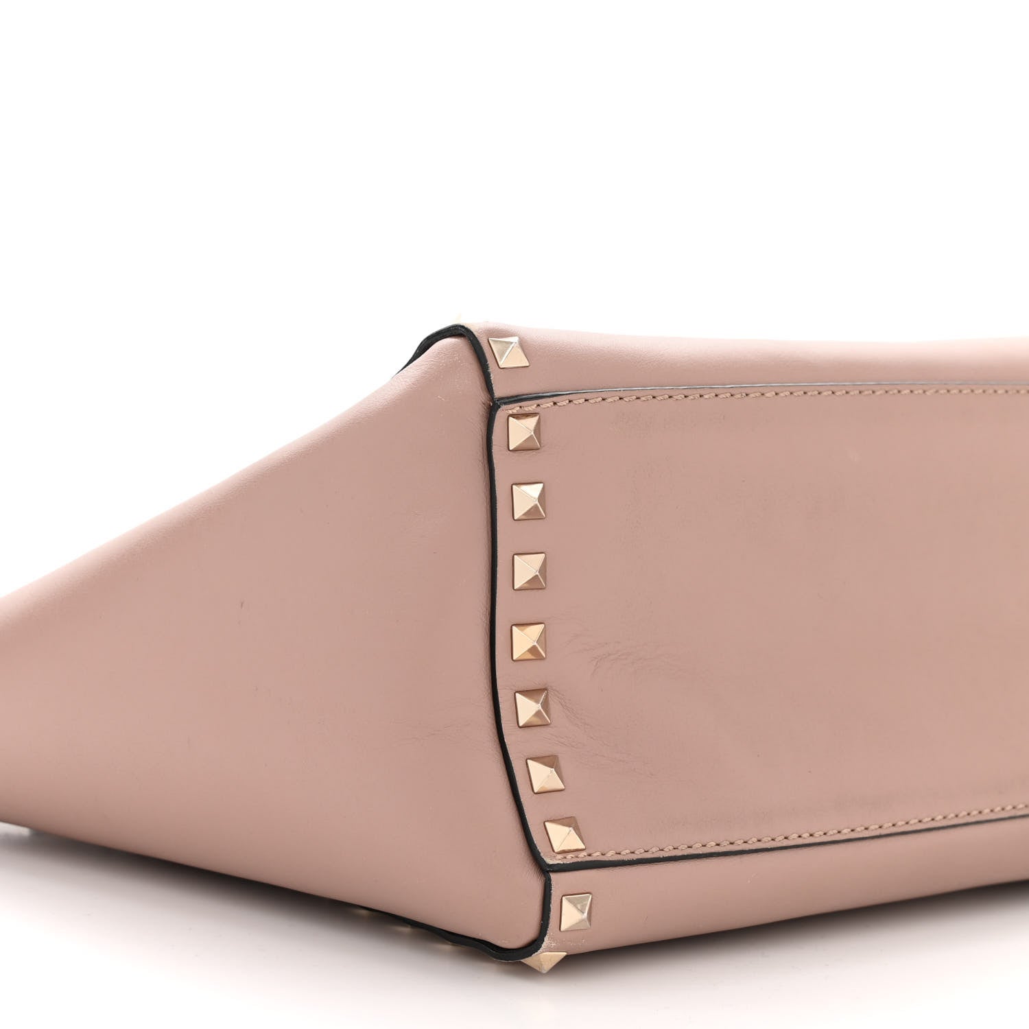 Valentino Garavani Vitello Small Rockstud Double Handle Tote Poudre 8 of 10