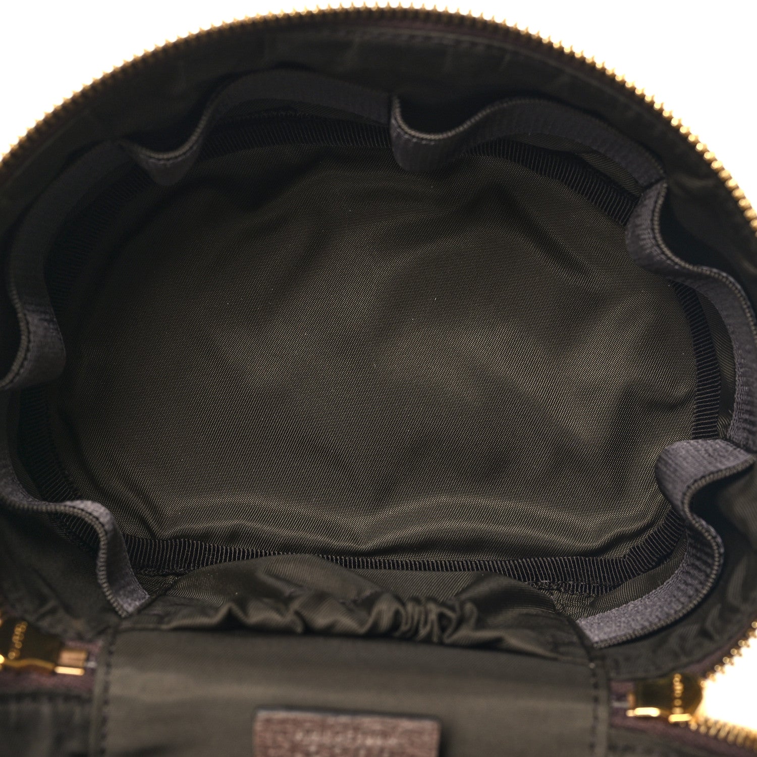 Gucci GG Supreme Monogram Textured Calfskin Web Ophidia Vanity Cosmetic Case Beige Ebony New Acero 5 of 12