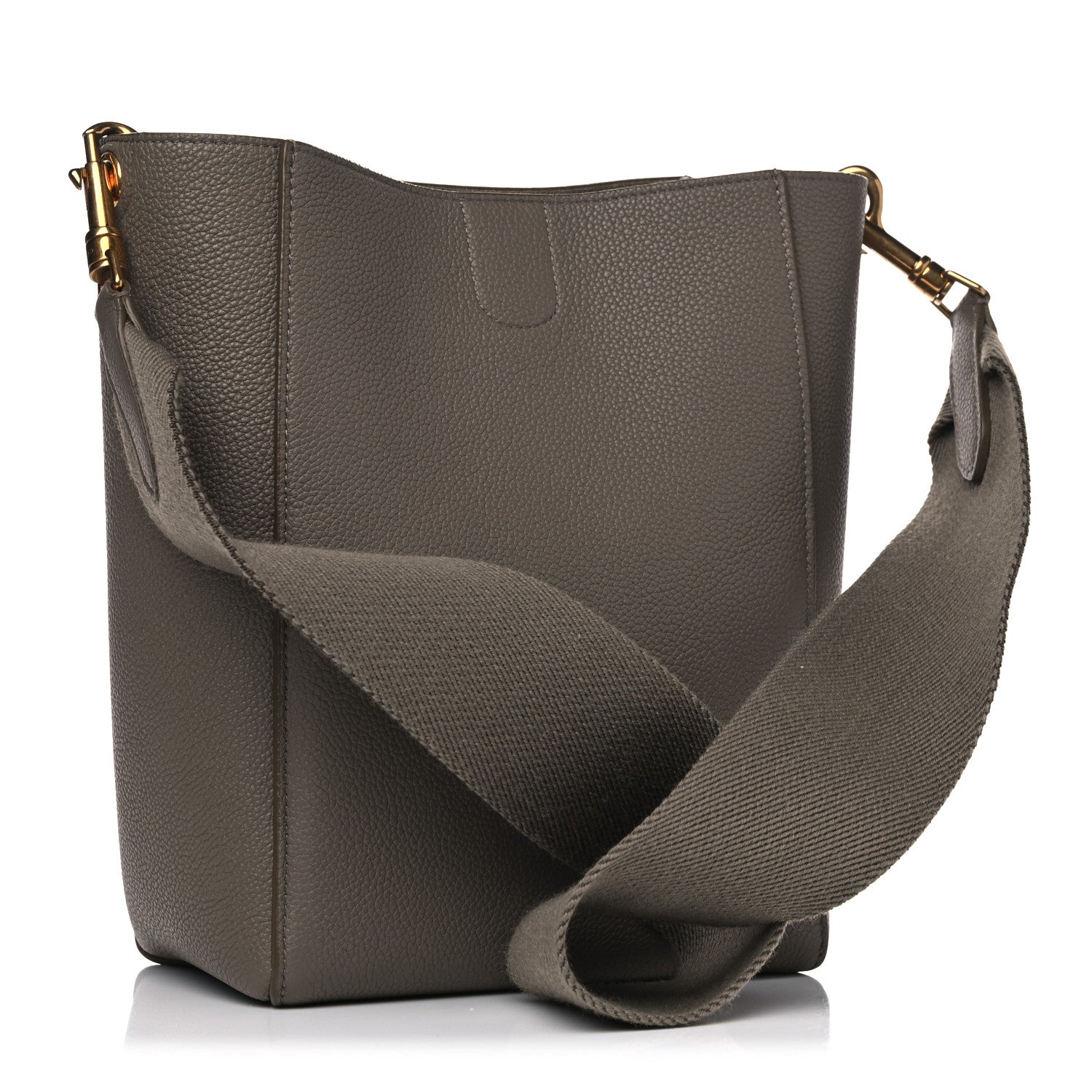 Celine Soft Grained Calfskin Small Sangle Bucket Bag Taupe 5 of 21