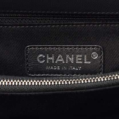 Chanel Caviar Chevron Quilted Small Coco Handle Flap Dark Grey 6 of 10