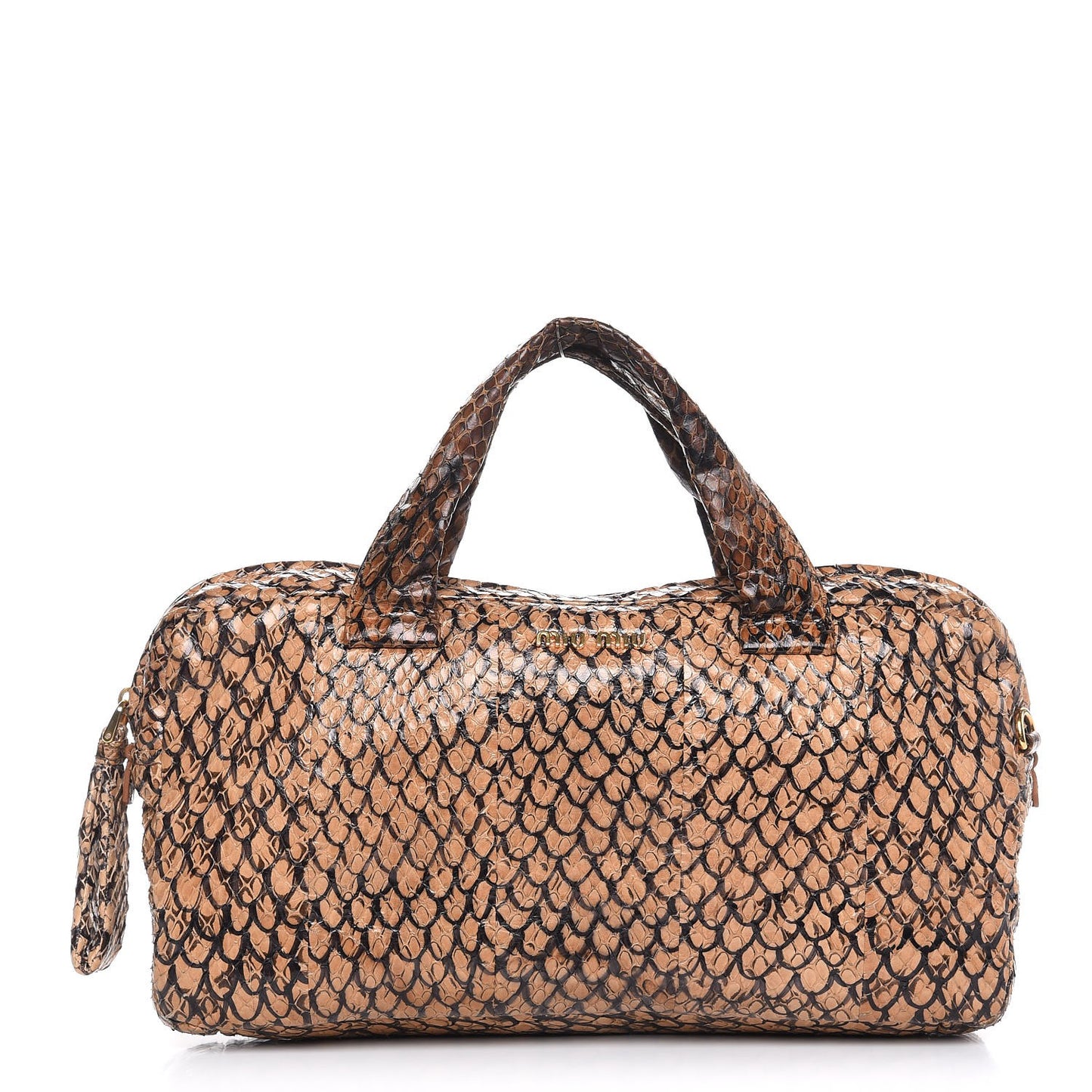 Python Painted Top Handle Bag