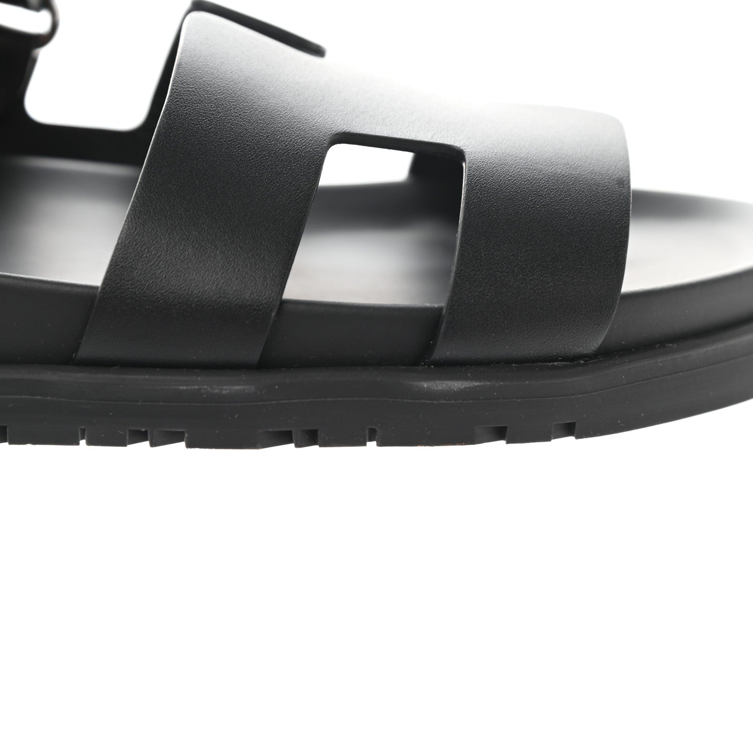 Hermes Calfskin Womens Chypre Sandals 39 Black 9 of 10