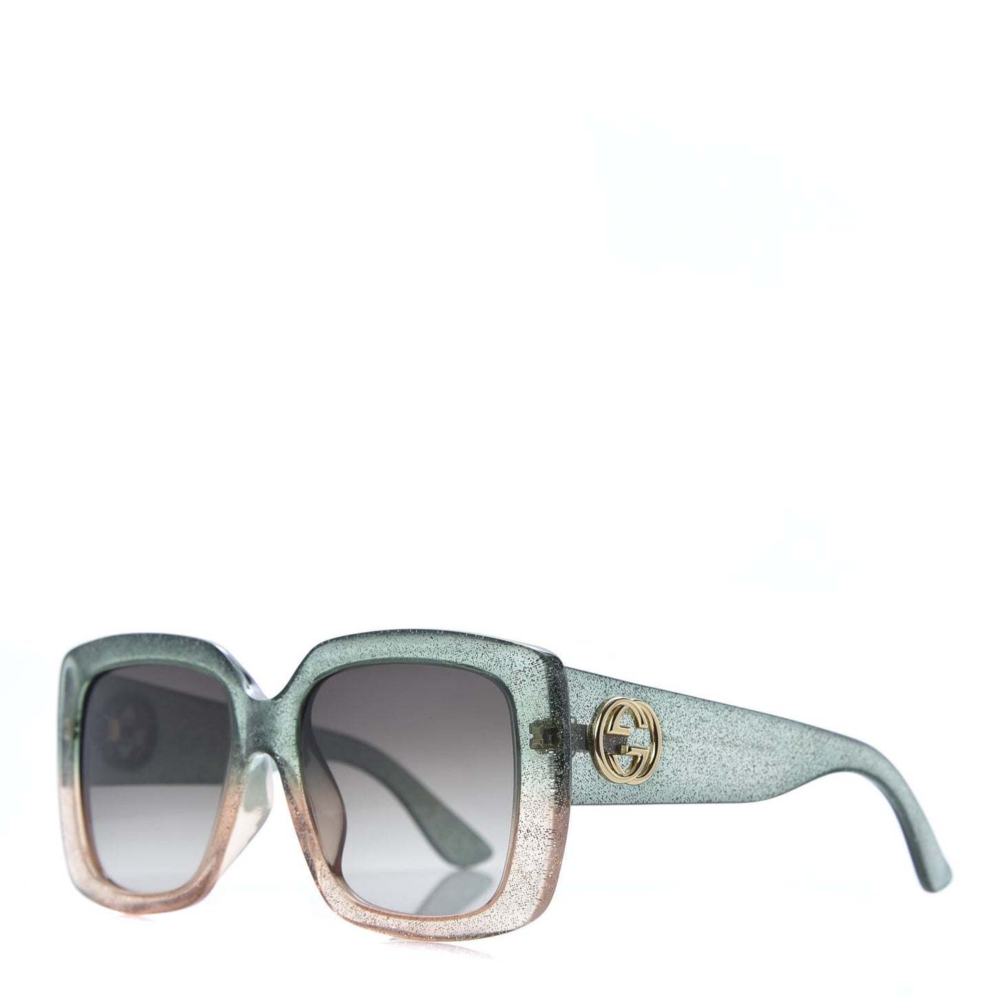 Acetate Glitter Optyl Square Sunglasses GG3837/F/S Green Pink
