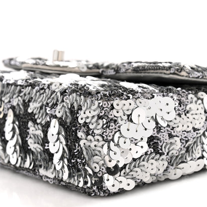 Chanel Sequin Mini Rectangular Flap Silver 10 of 10