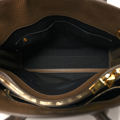 Saint Laurent Grained Calfskin Small Sac De Jour Taupe 6 of 13